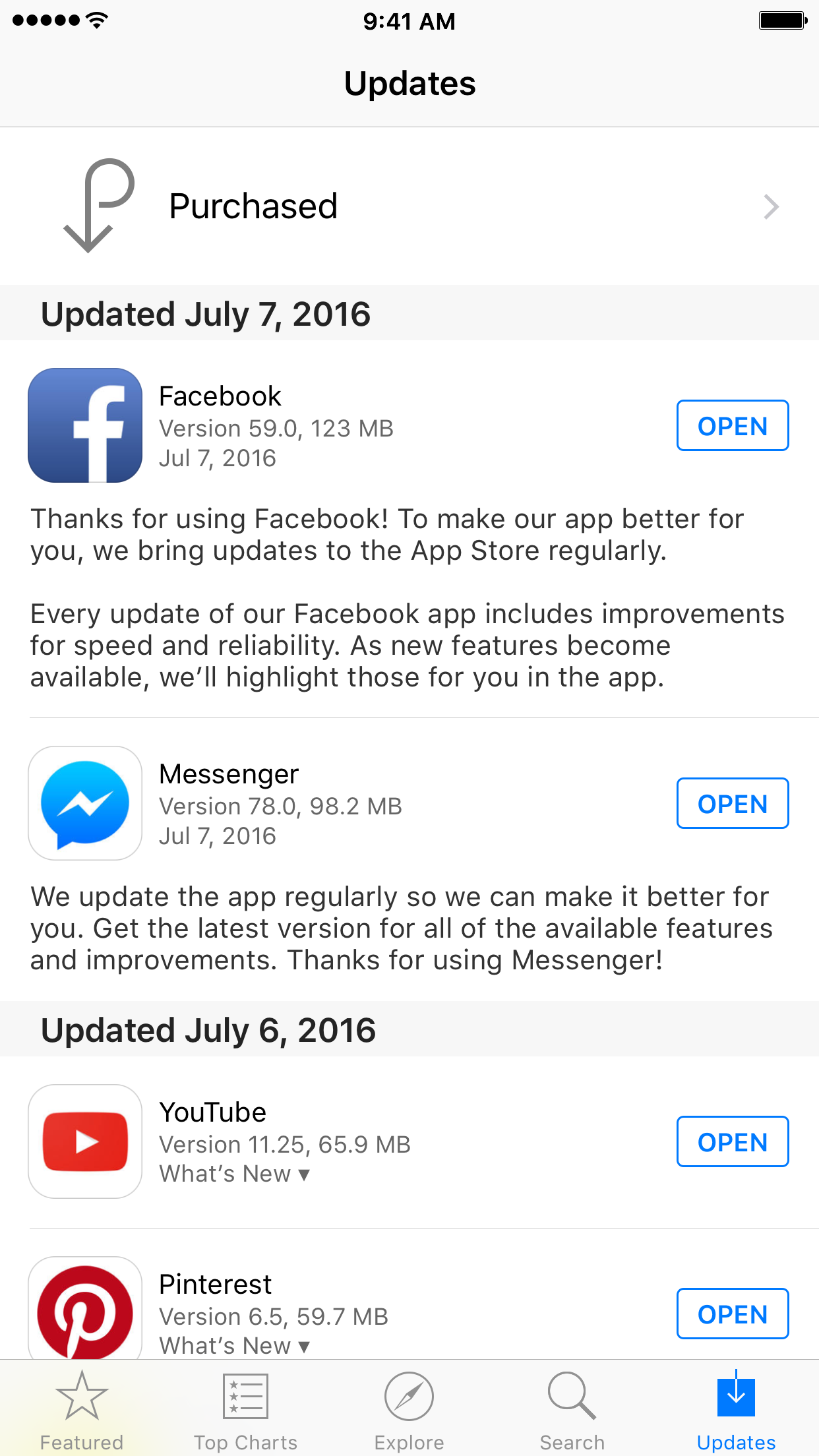 Useless App Store app change logs