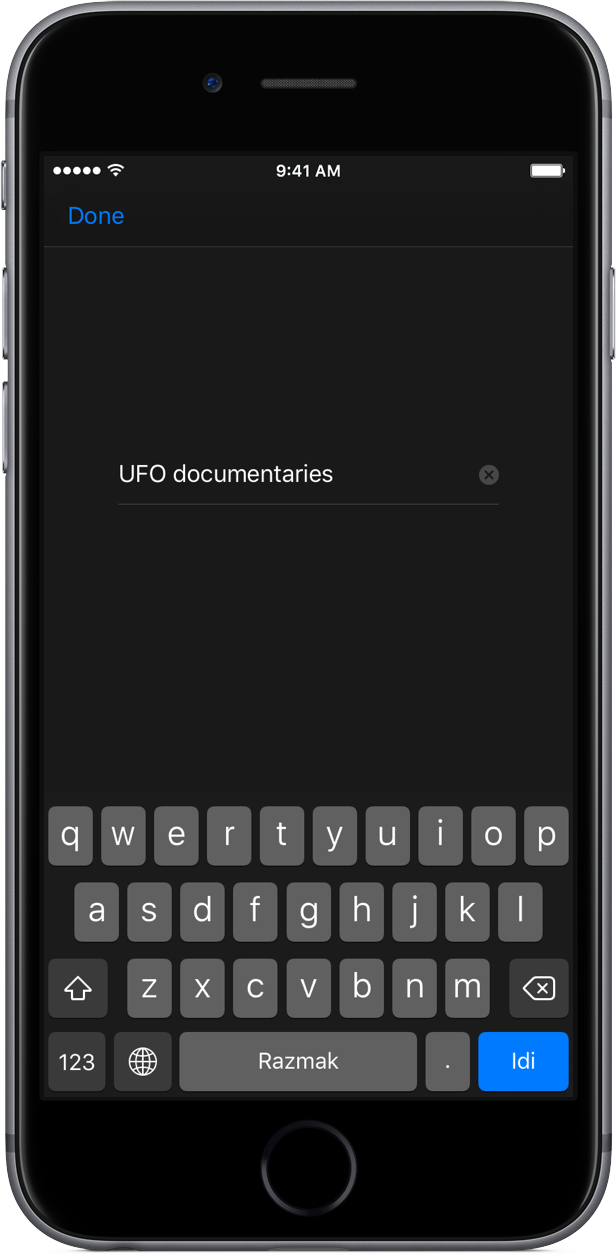iOS 10 Apple Remote app Keyboard space gray iPhone screenshot 002