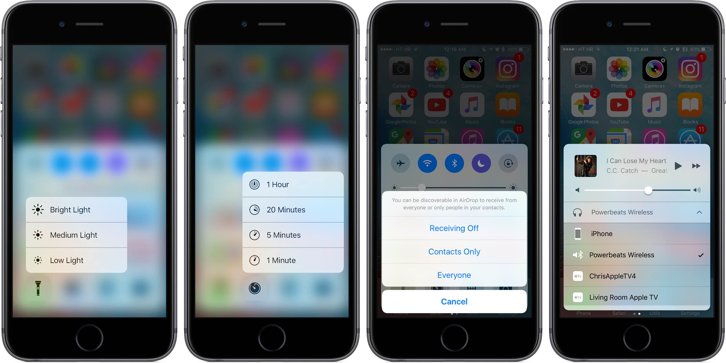 iOS 10 Control Center teaser space gray iPhone screenshot 001