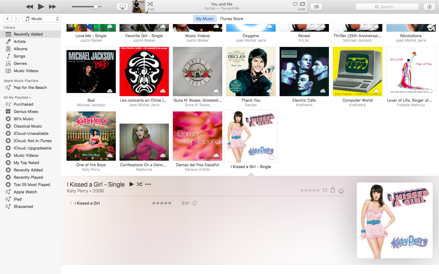 macOS El Capitan iTunes 12.4 Recently Added screenshot 001