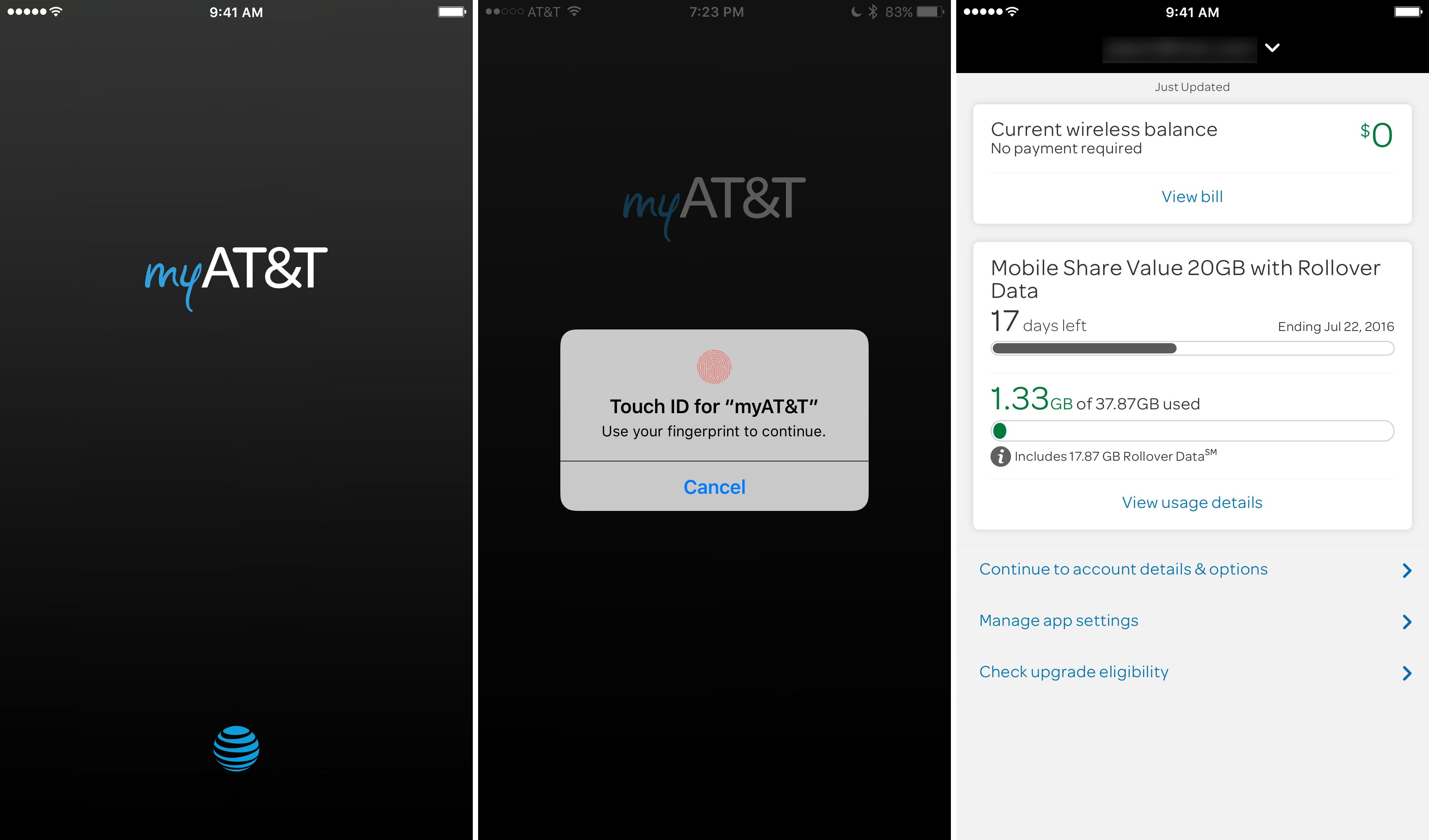 myAT&T app 5 full header