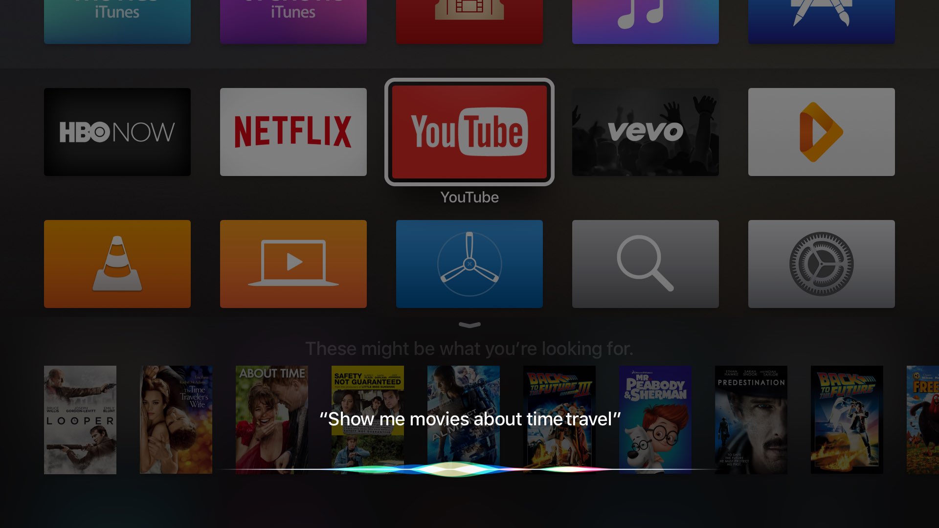 tvOS Siri Movies search Apple TV screenshot 001