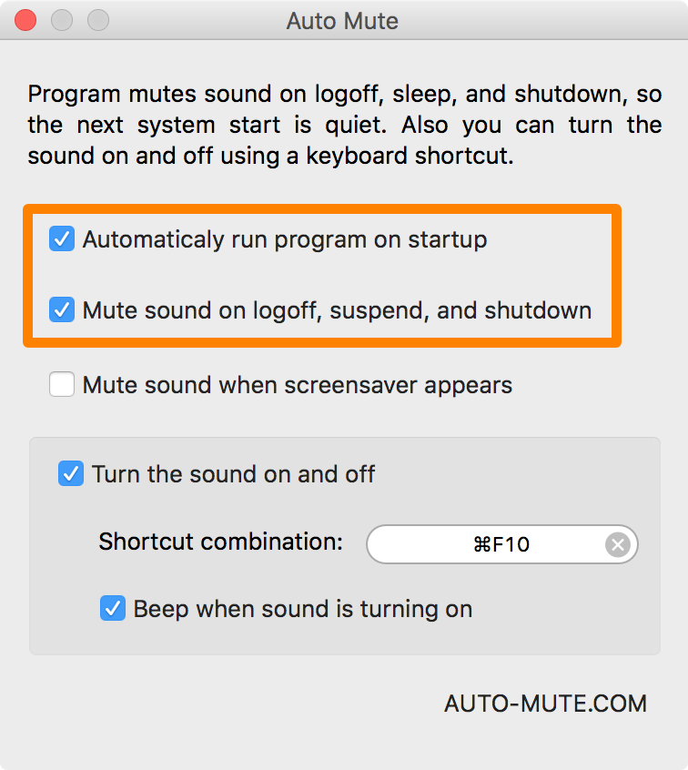 Auto Mute Run in Background -turn off startup sound mac