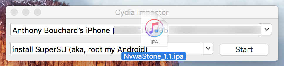 Cydia Impactor Drag IPA file new