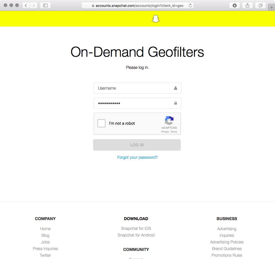 How to Snapchat Geofilter On-Demand web screenshot 002