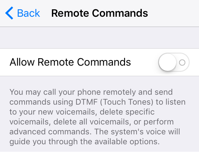 Remote Commands AnsweringMachine