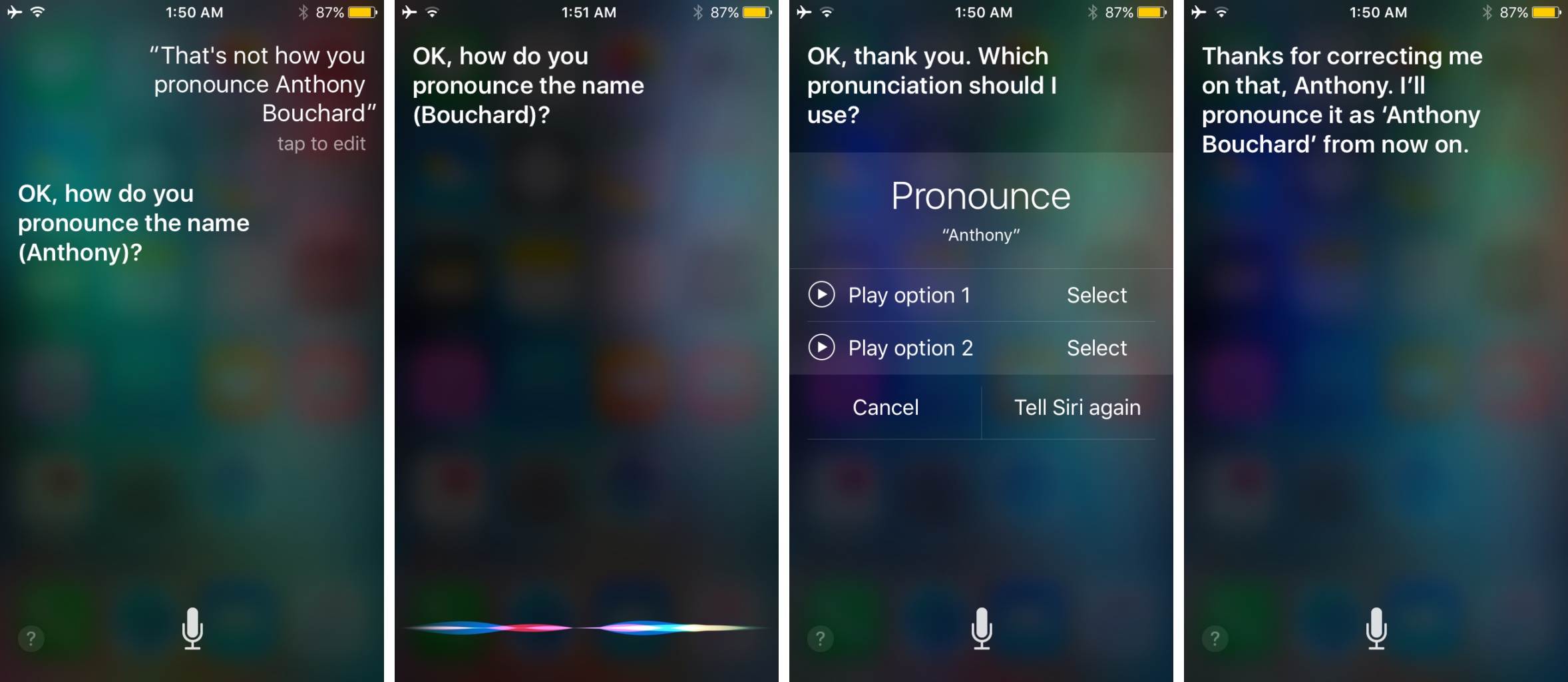 Siri teach pronunciation