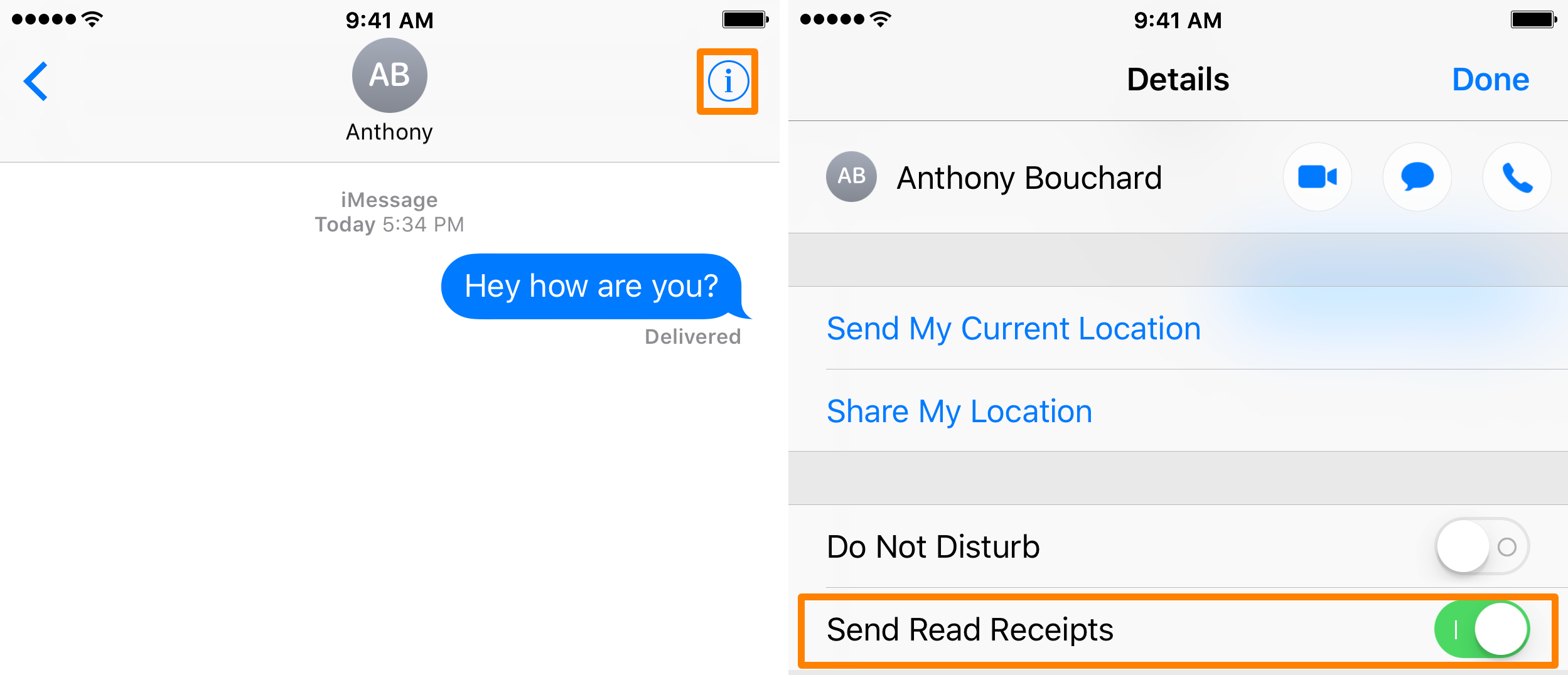 iMessage Read Receipts Per Contact