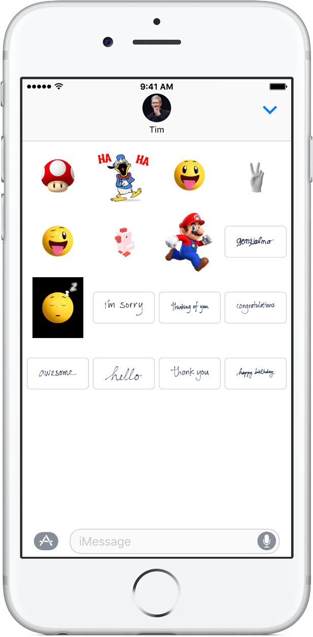 iOS 10 Messages App Store Recents fullscreen silver iPhone screenshot 001