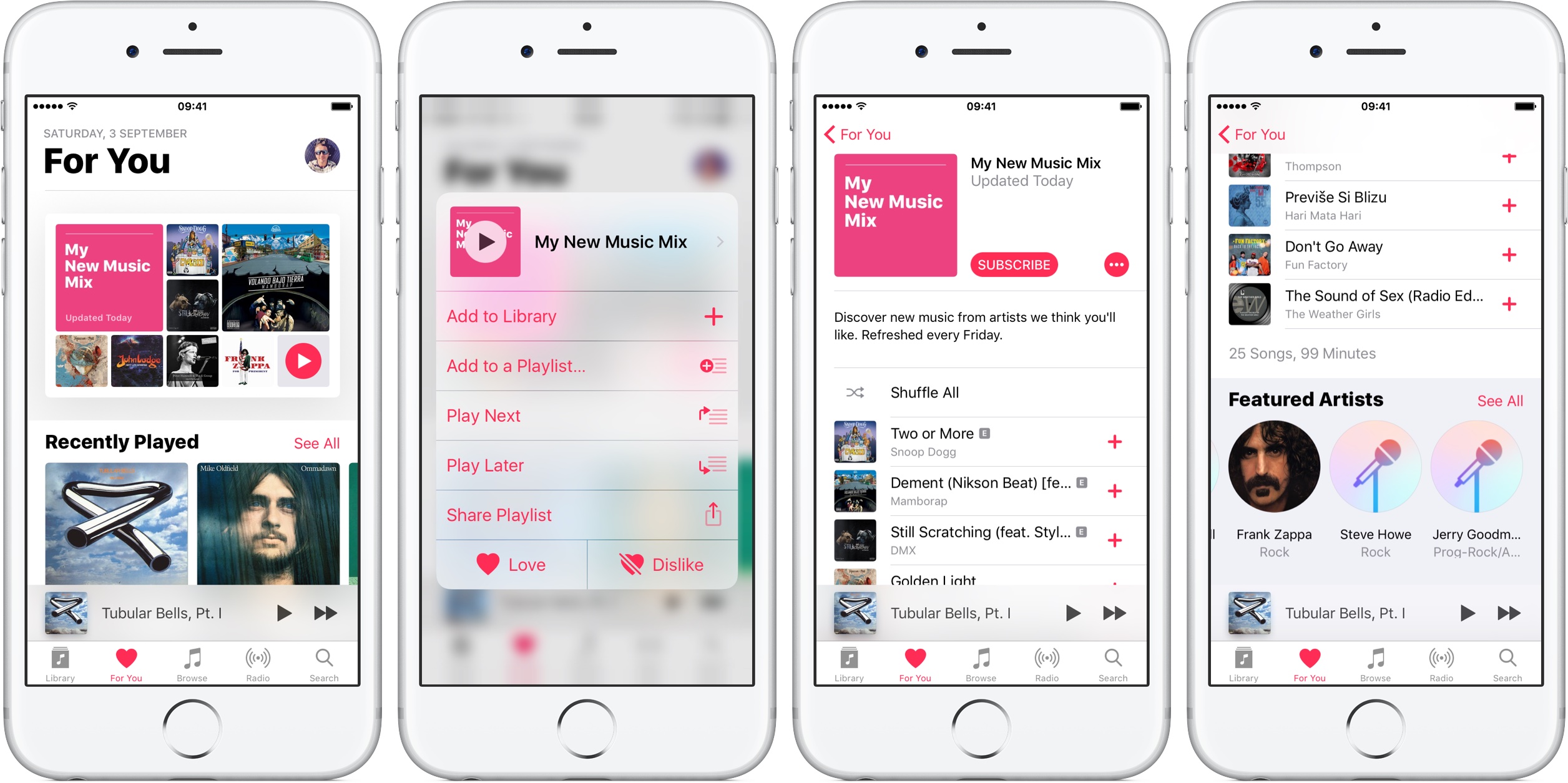 iOS 10 My New Music Mix silver iPhone screenshot 001