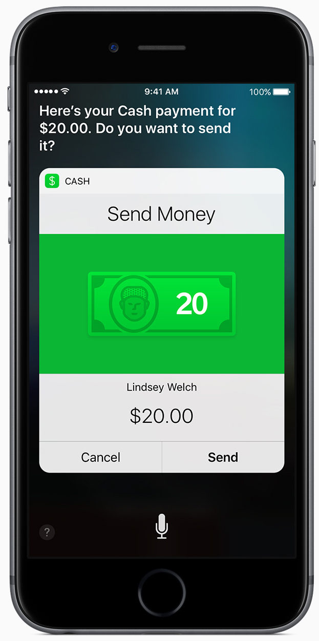 iOS 10 Siri Cash payment iPhone screenshot 001