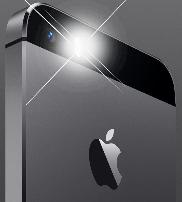 iPhone 5s LED flashlight.