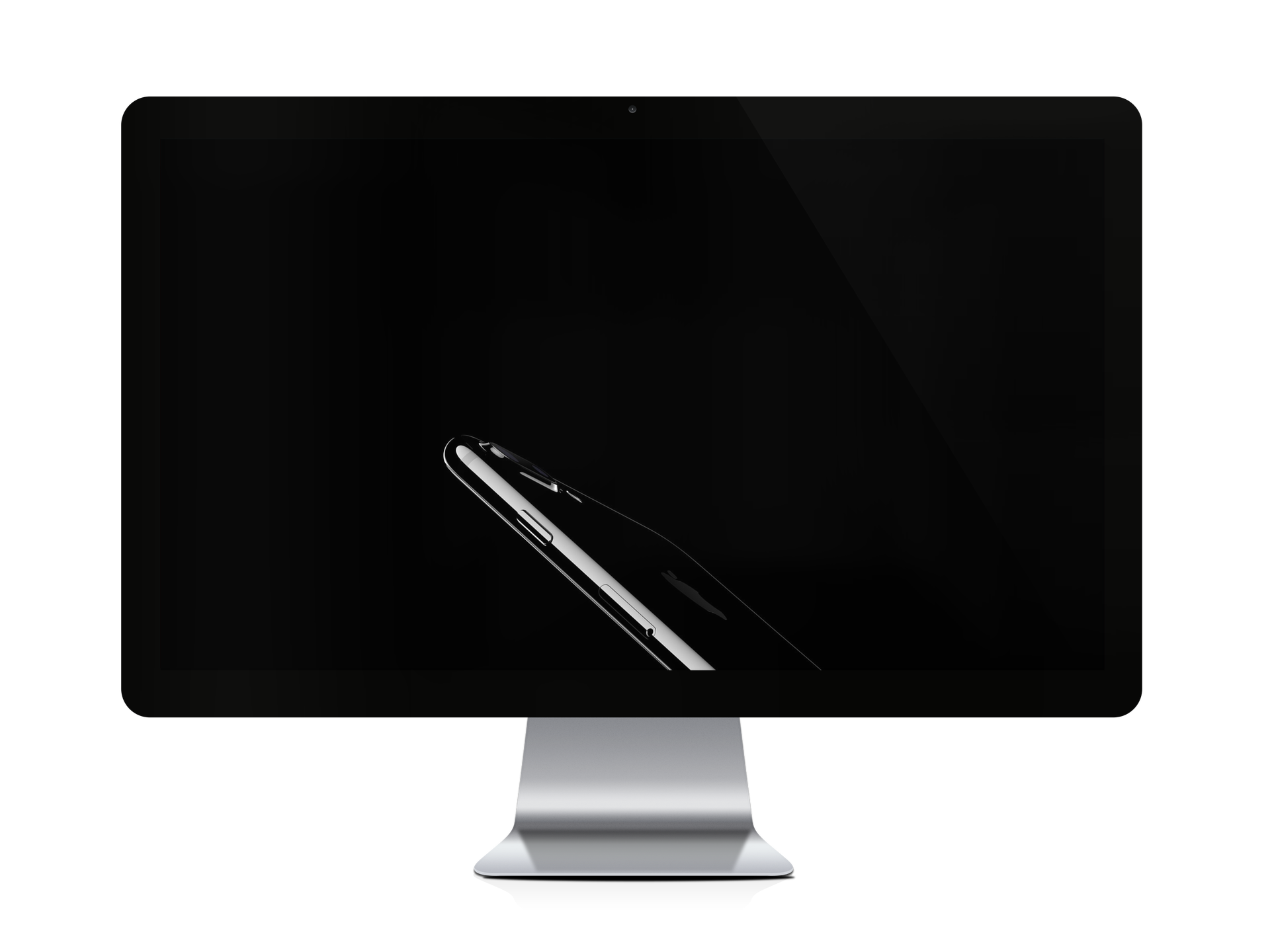 iPhone 7 jet black desktop wallpaper splash