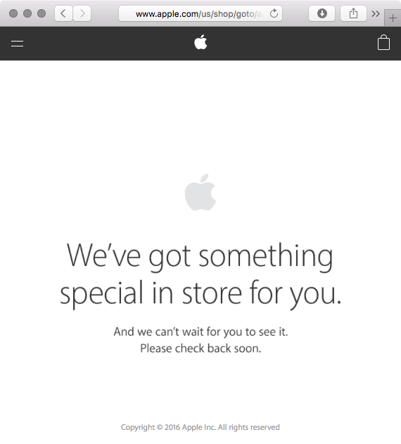 Apple Event October 2016 online store down web screenshot 001