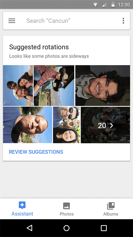 Google Photos 2.2 for iOS suggested rotation