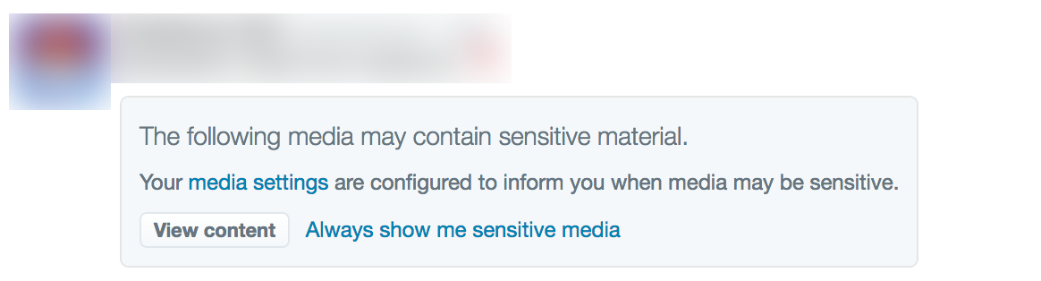 Sensitive Material Twitter