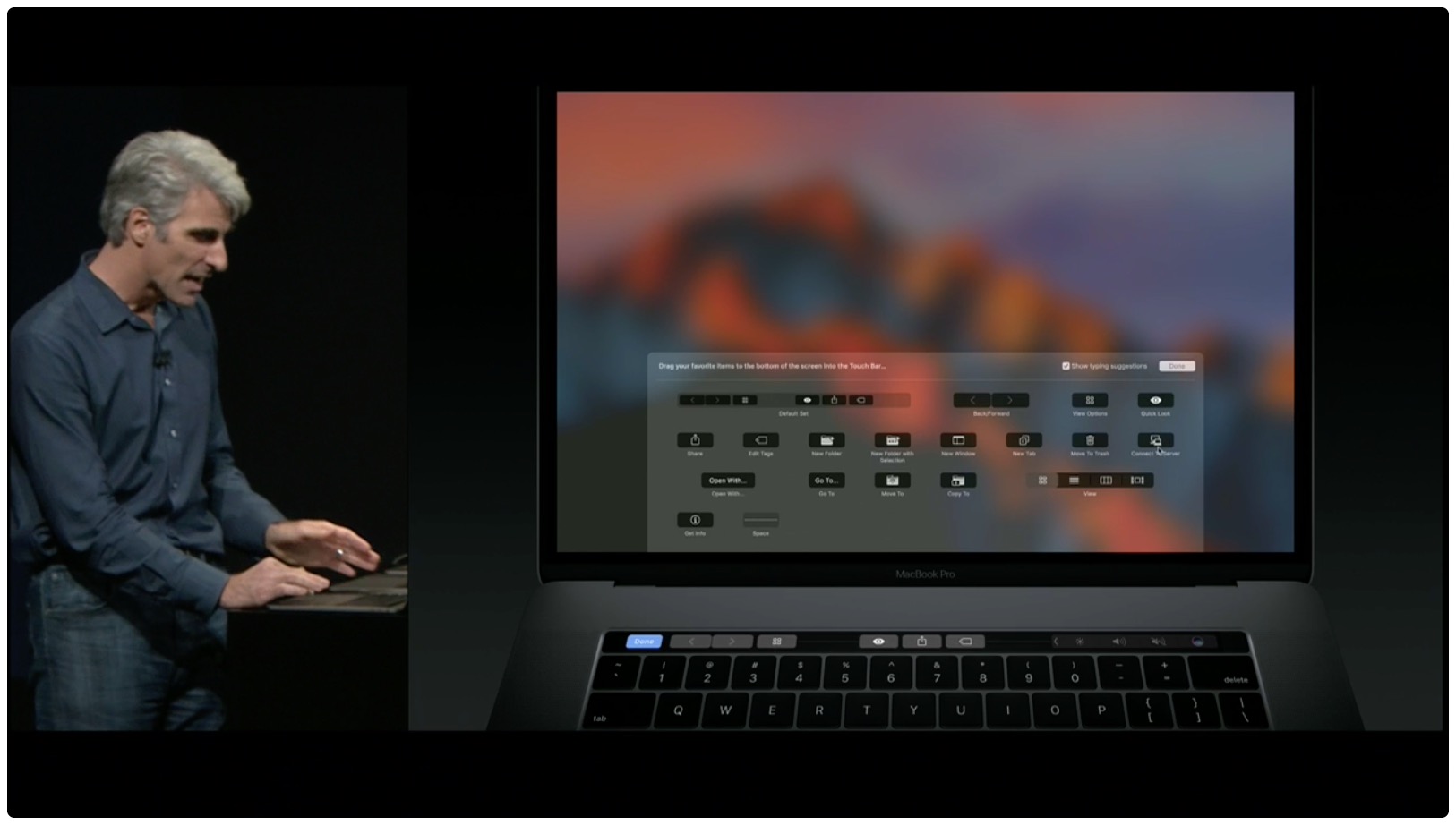 hello again event macbook pro customize touch bar