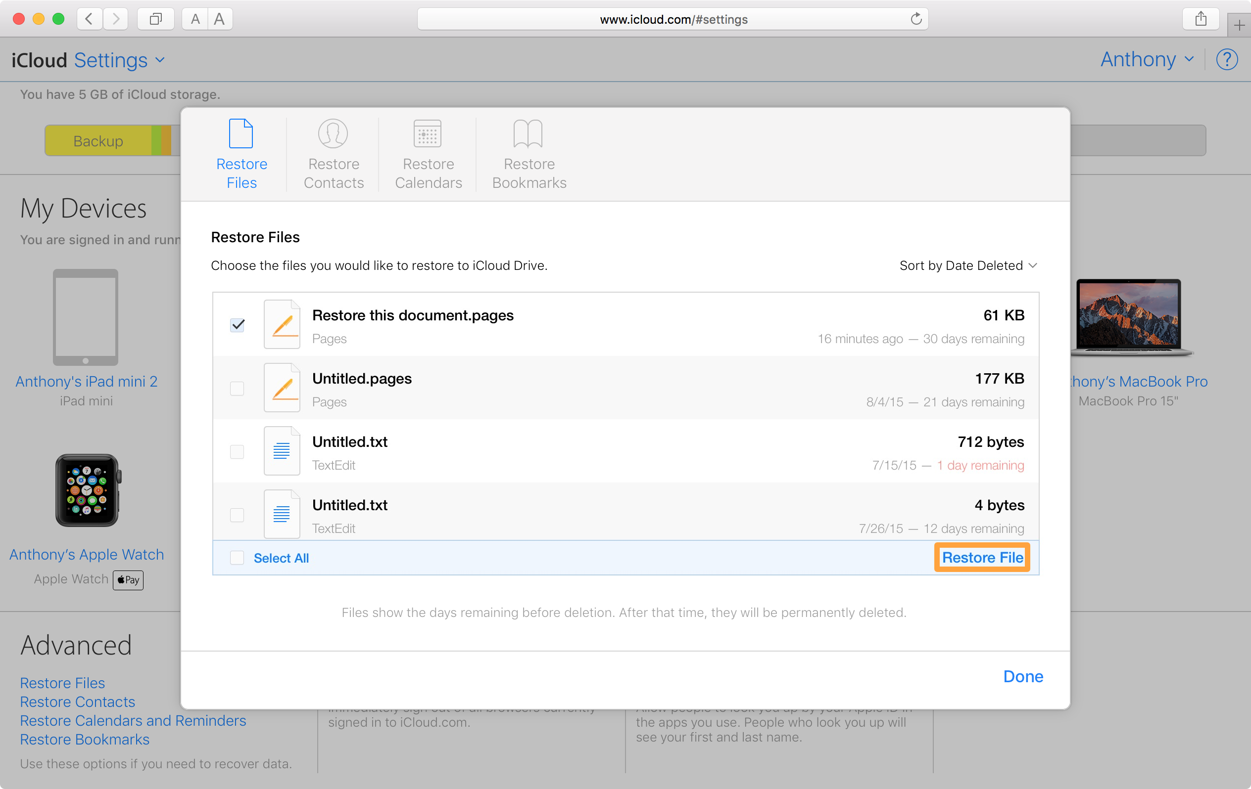recover data from iCloud