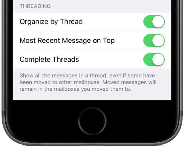 iOS 10 Mail Conversation View iPhone screenshot 005