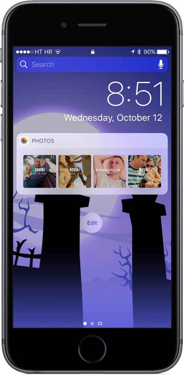 iOS 10 Memories Lock screen widget iPhone screenshot 001
