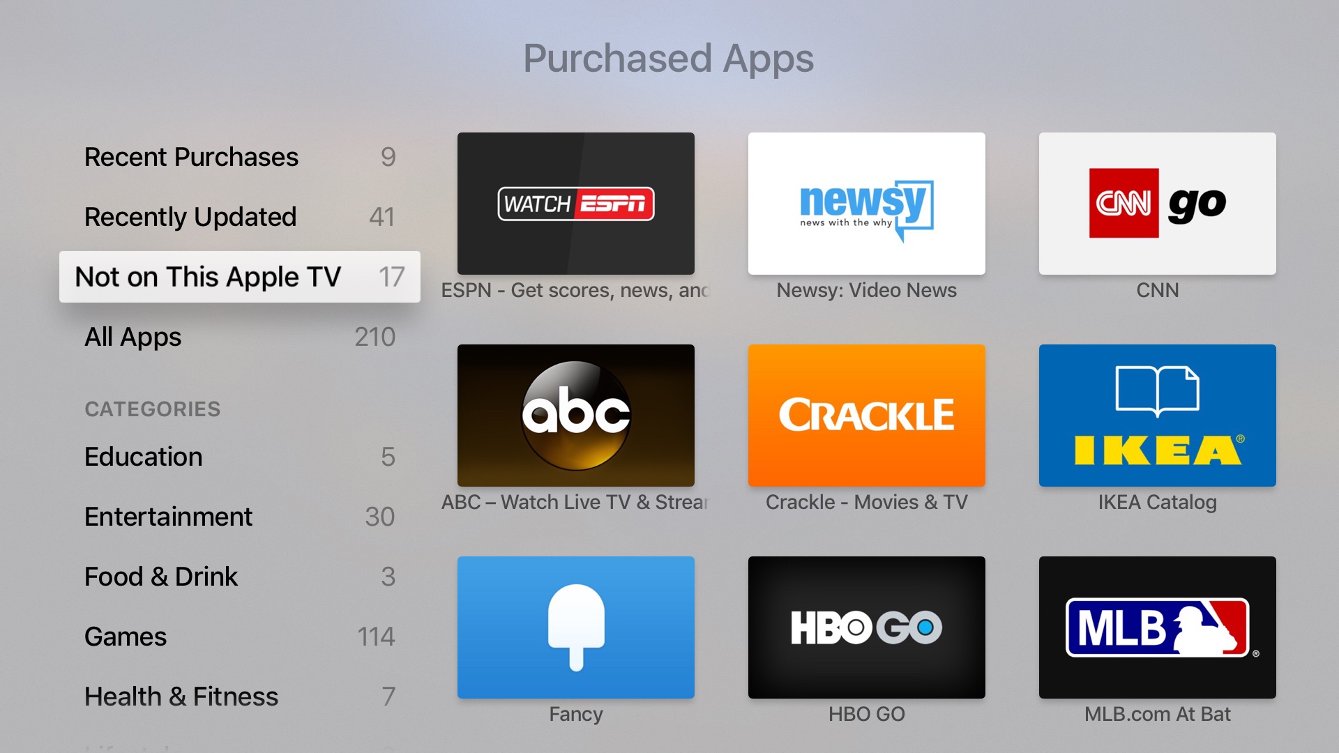 tvOS App Store Not on this Apple TV screenshot 003