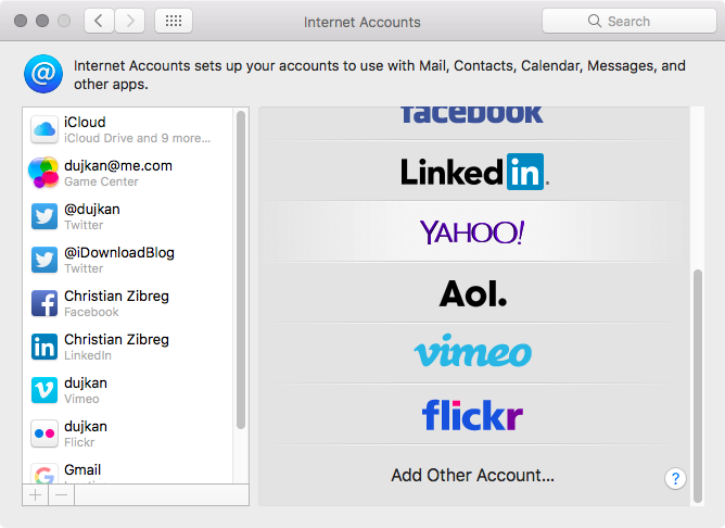 macOS Sierra Accounts add Yahoo Mac screenshot 001
