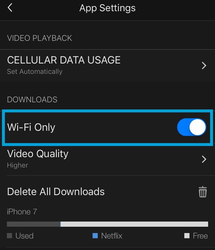 netflix download wi-fi only