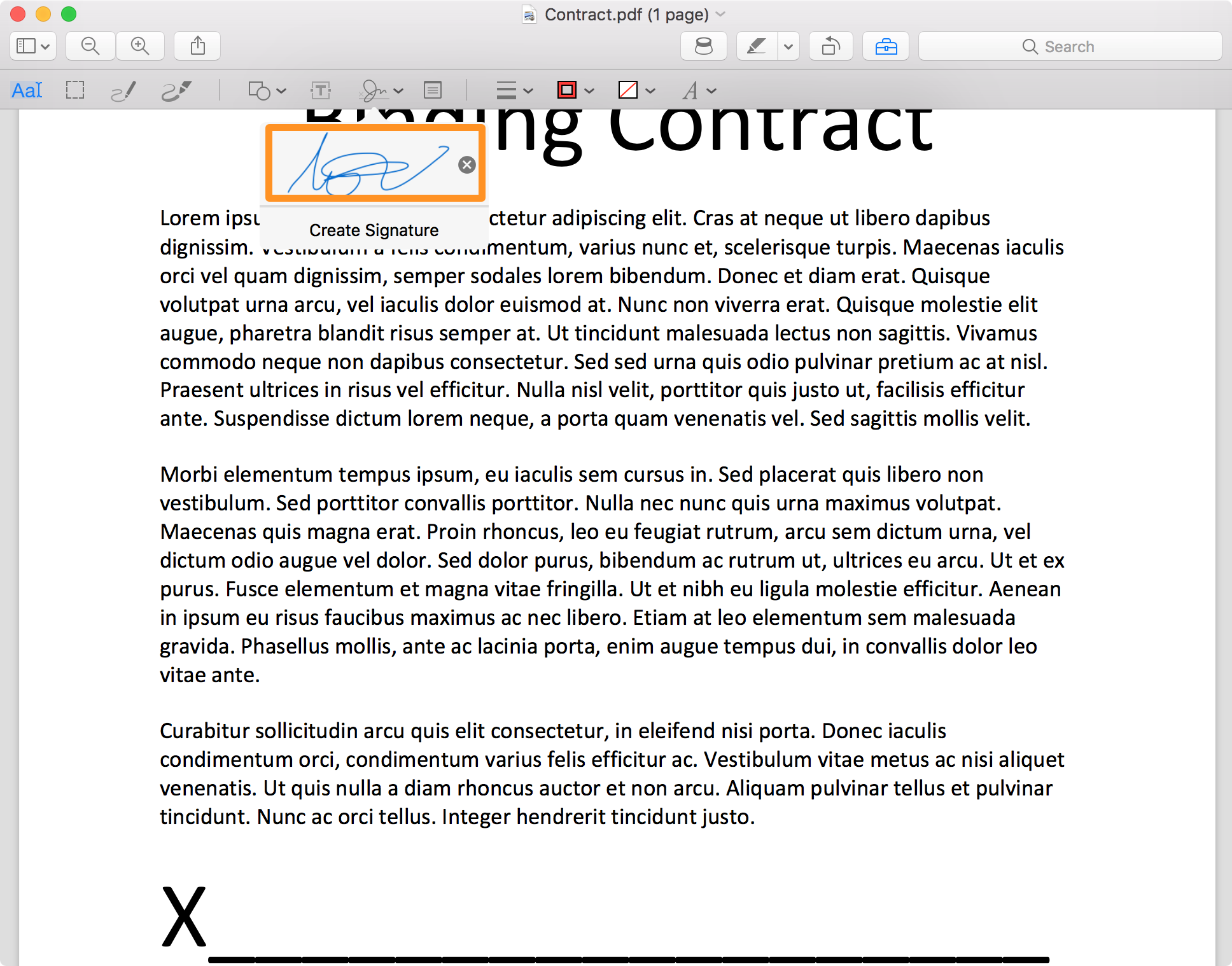 how to sign a PDF on Mac
