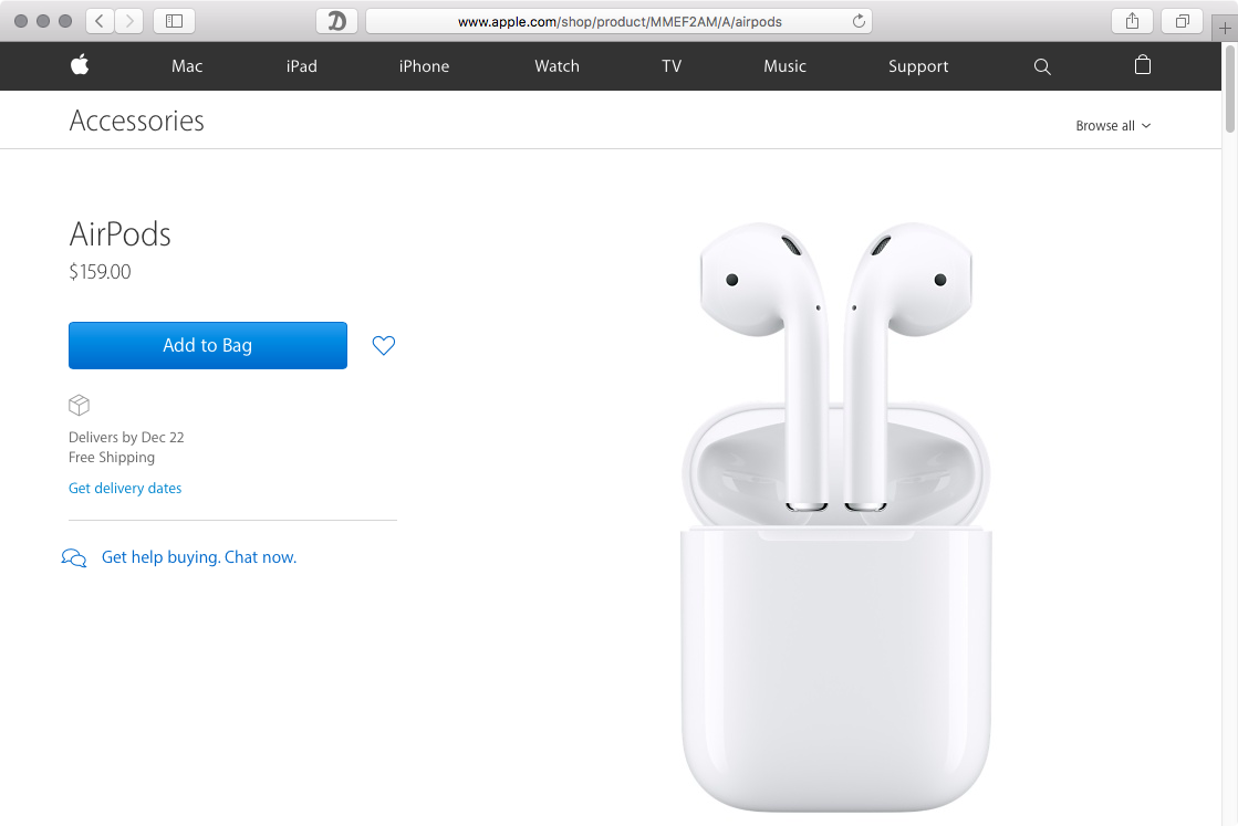 AirPods Apple Online store