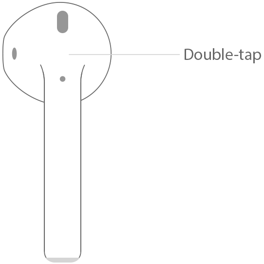 AirPods double tap for Siri