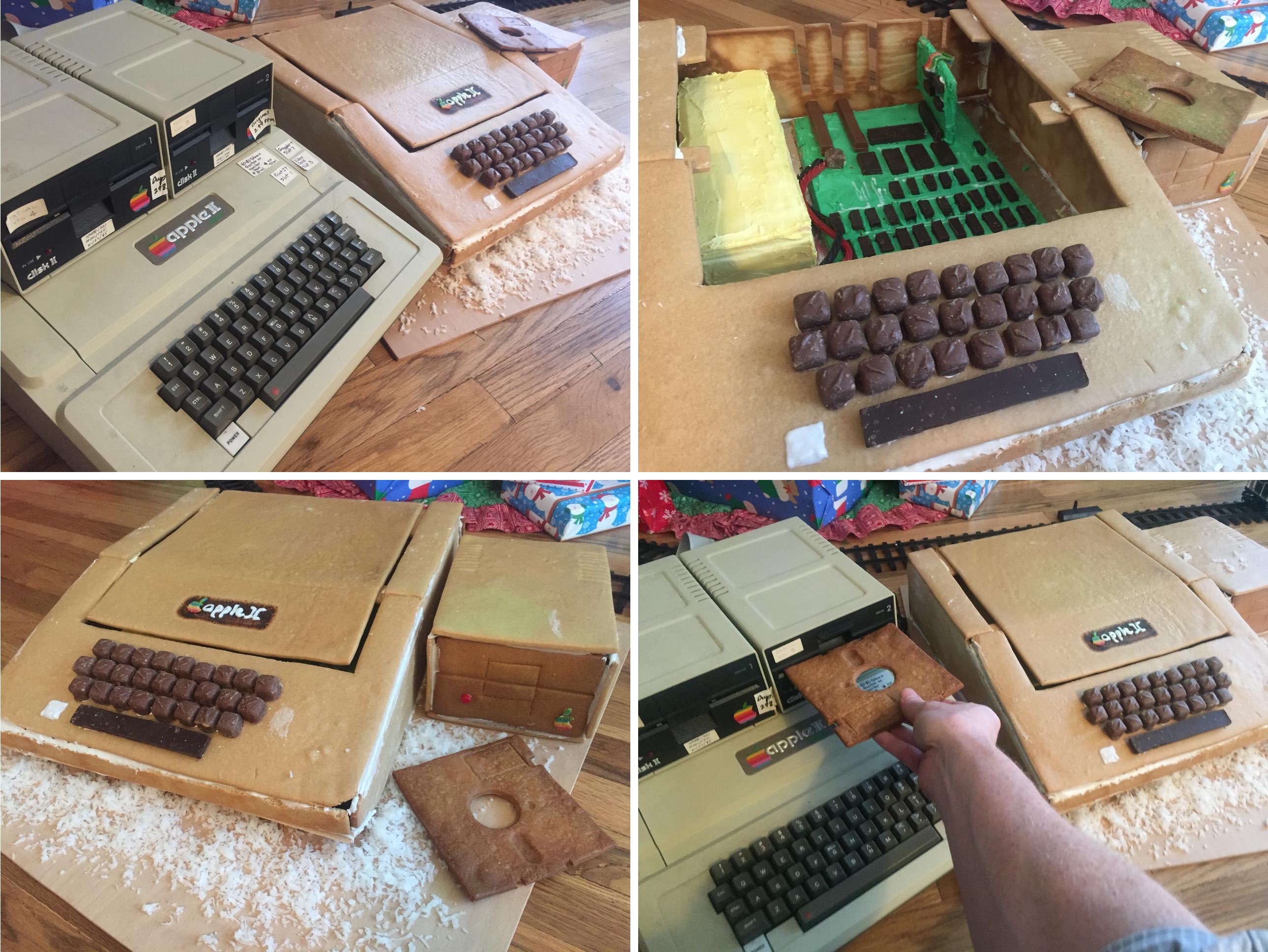 Apple II made from gingerbread