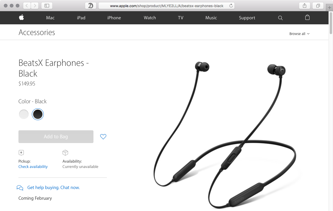 BeatsX Apple Online store