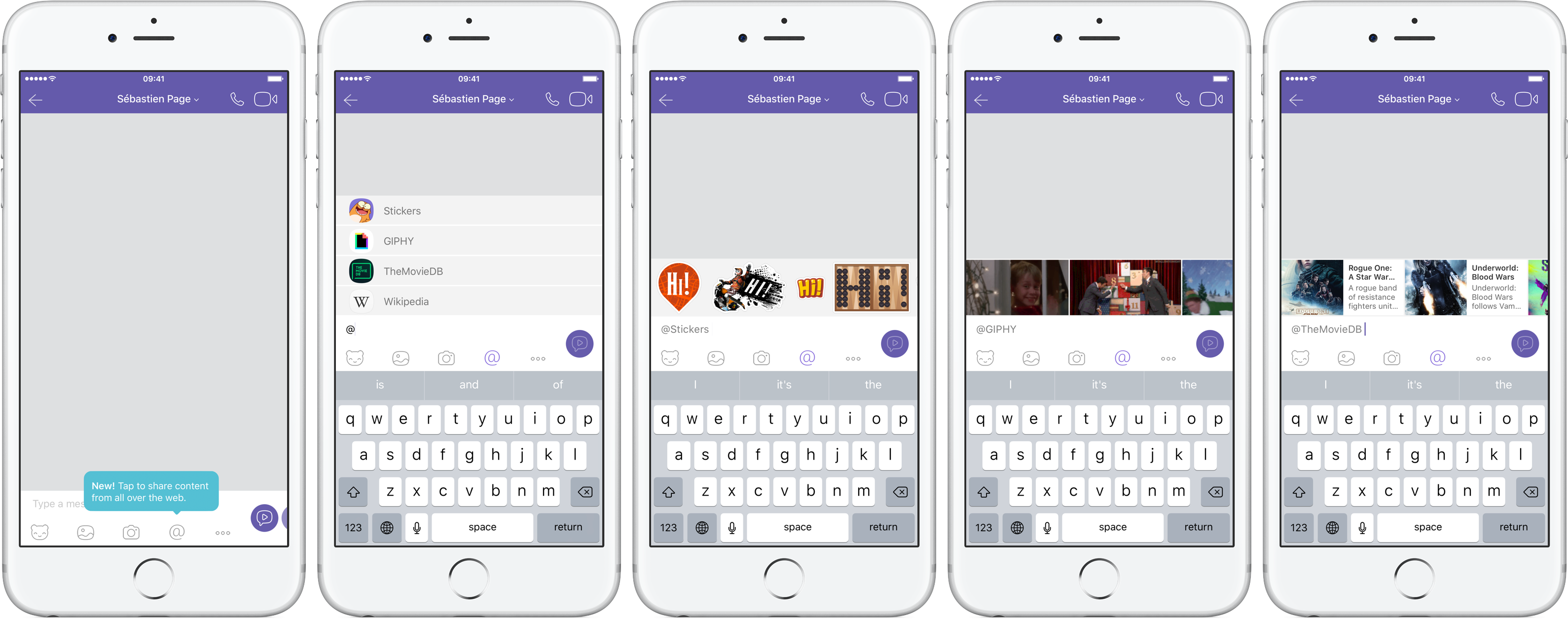 Viber 6.5.5 for iOS Chat extensions iPhone screenshot 001