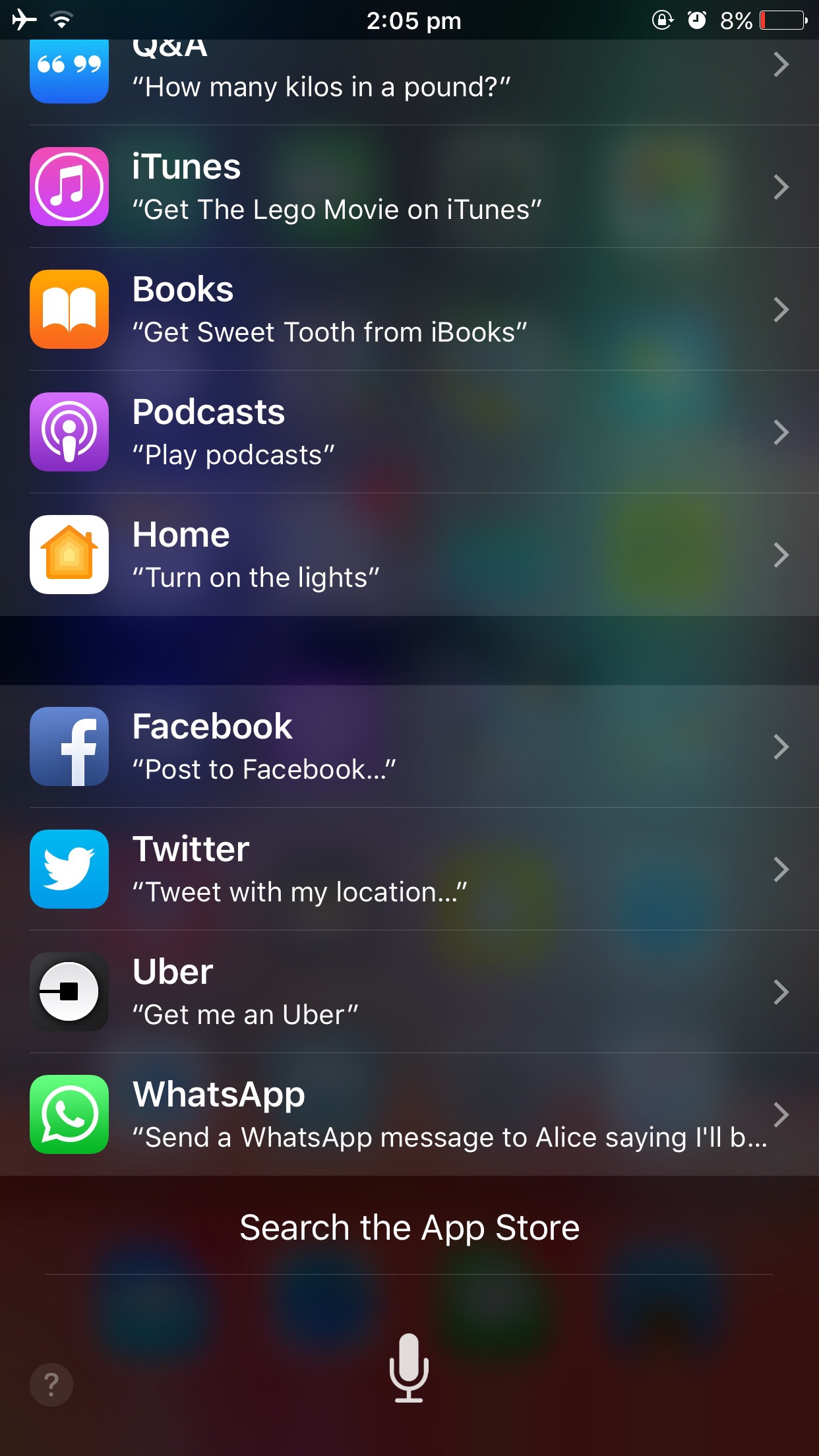 iOS10 Siri commands