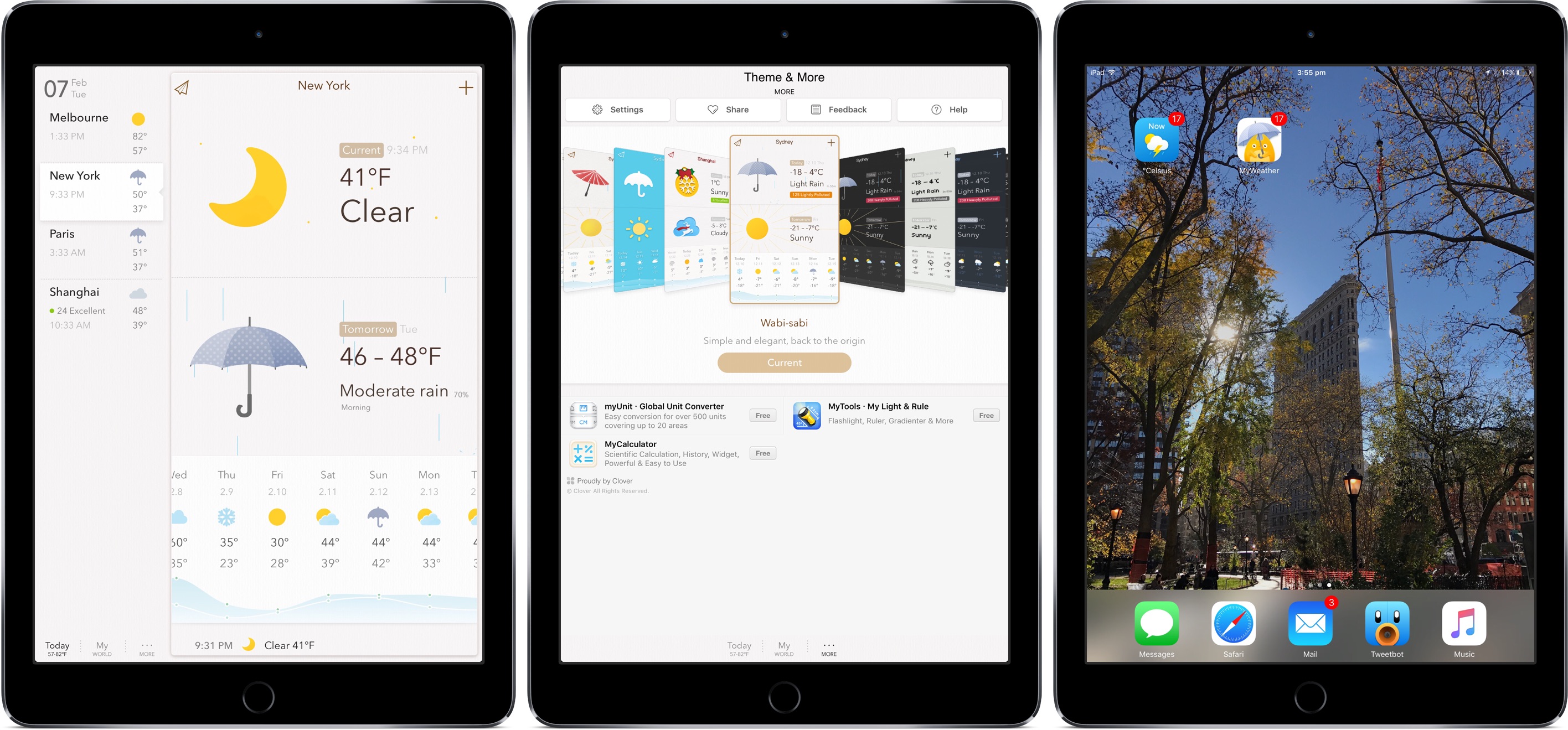 best weather apps for ipad - MyWeather app for iPad