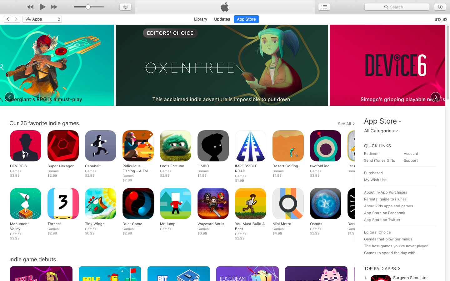 Permanent Indie Games collection launches on App Store, select titles