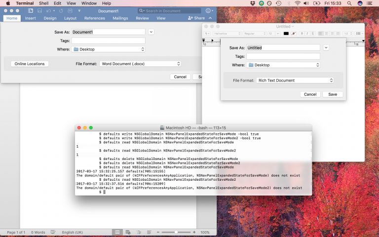 How to show the expanded Save dialog by default on Mac