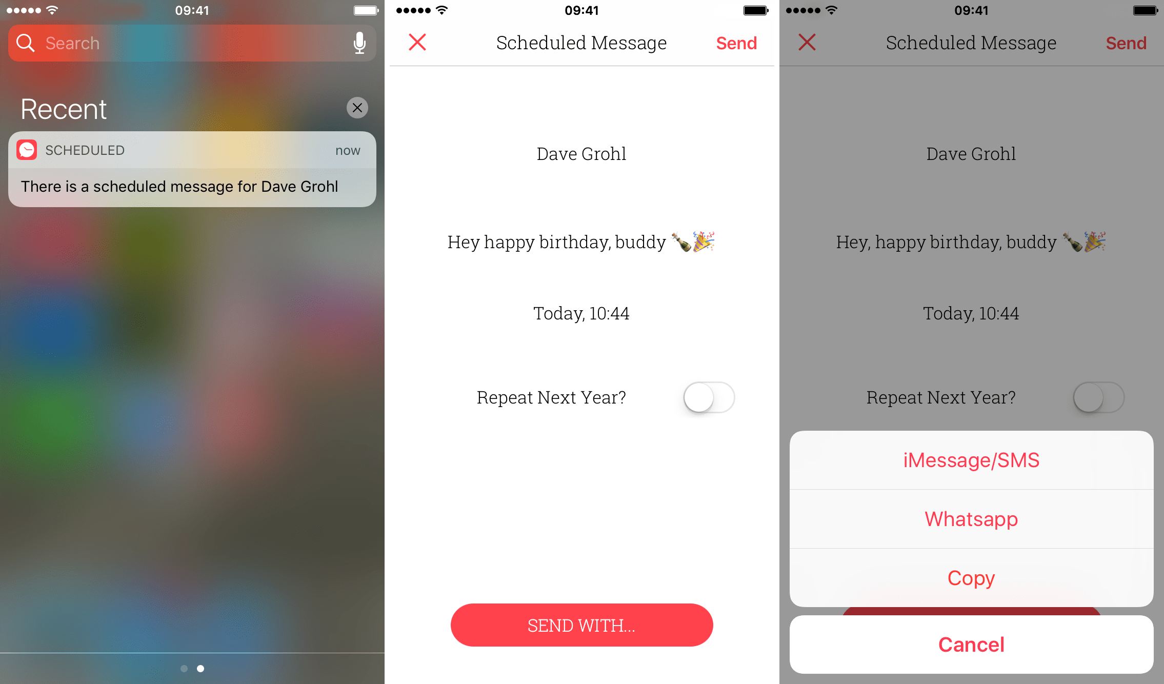 schedule text messages on iPhone - notifications