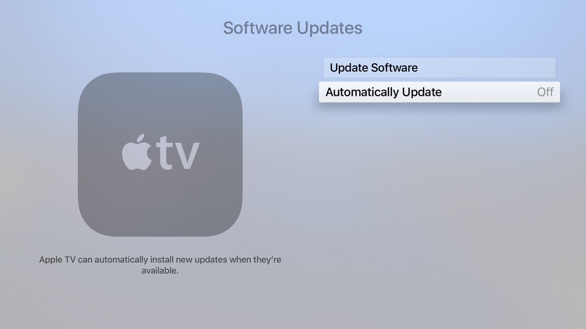 disable software update