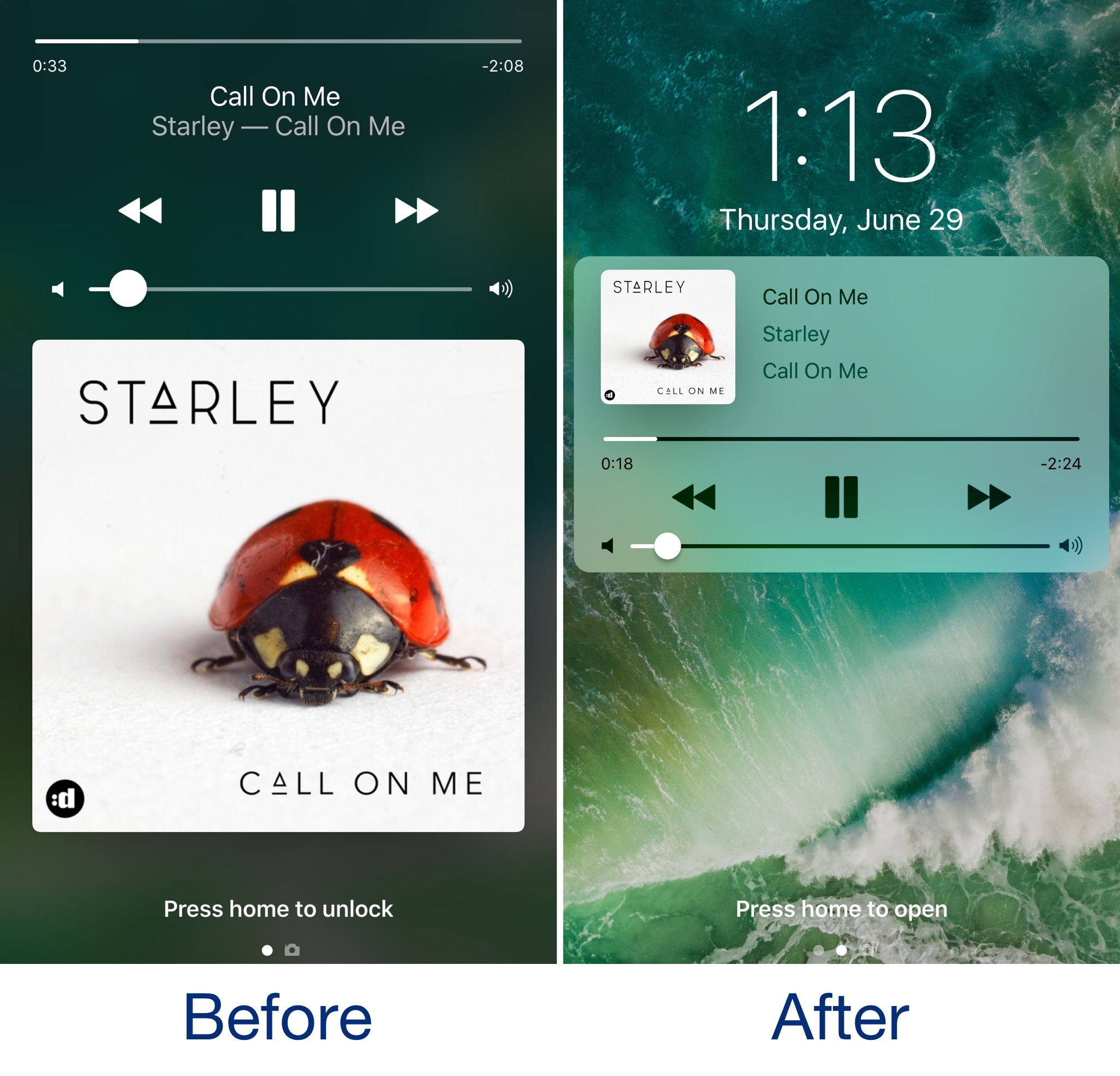 Lysithea X brings iOS 11-esque Lock screen music controls ...