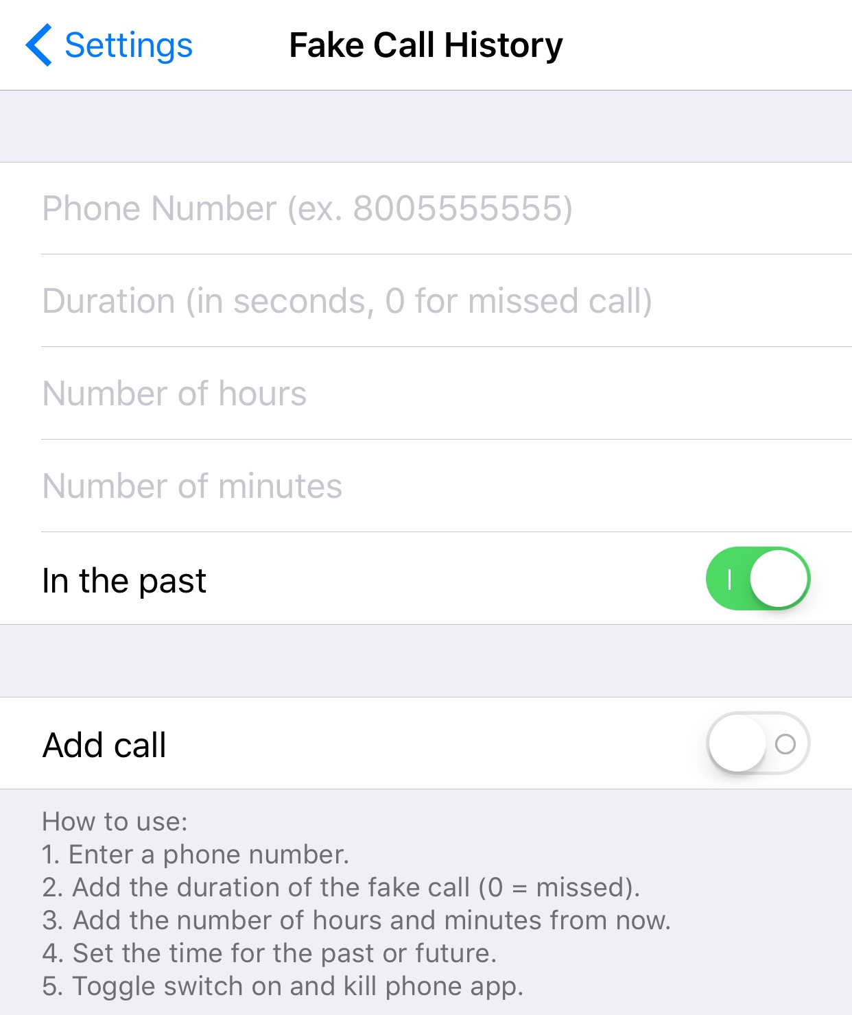 create a fake call app