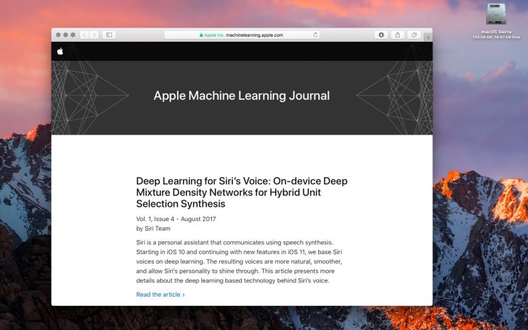 Apple's latest machine learning articles detail Siri's new synthetic voices