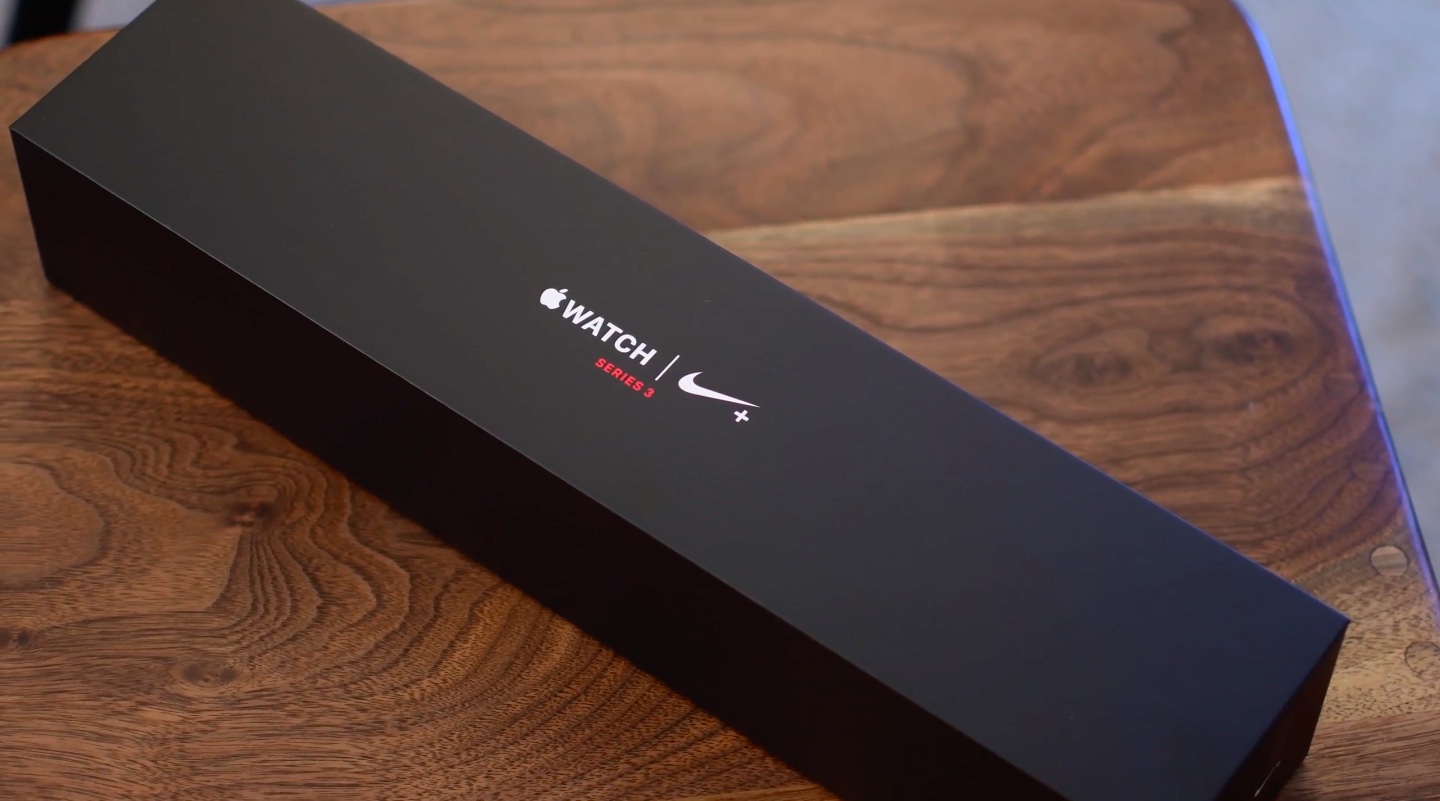 Legacy Apple Watch apps - A photograph showing Apple Watch Series 3 Nike+ edition packaging