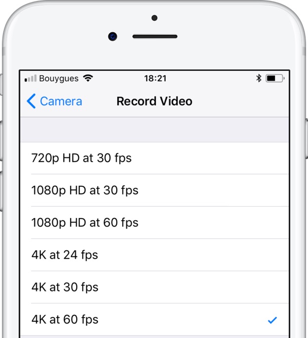 bar lift pocket How to shoot 4K video at 60 FPS on iPhone