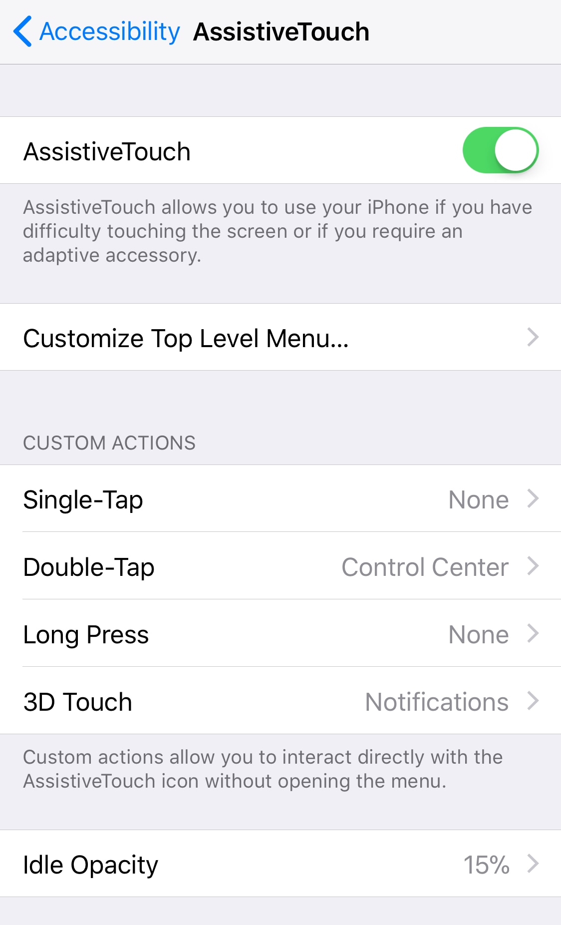 assistive touch iphone x