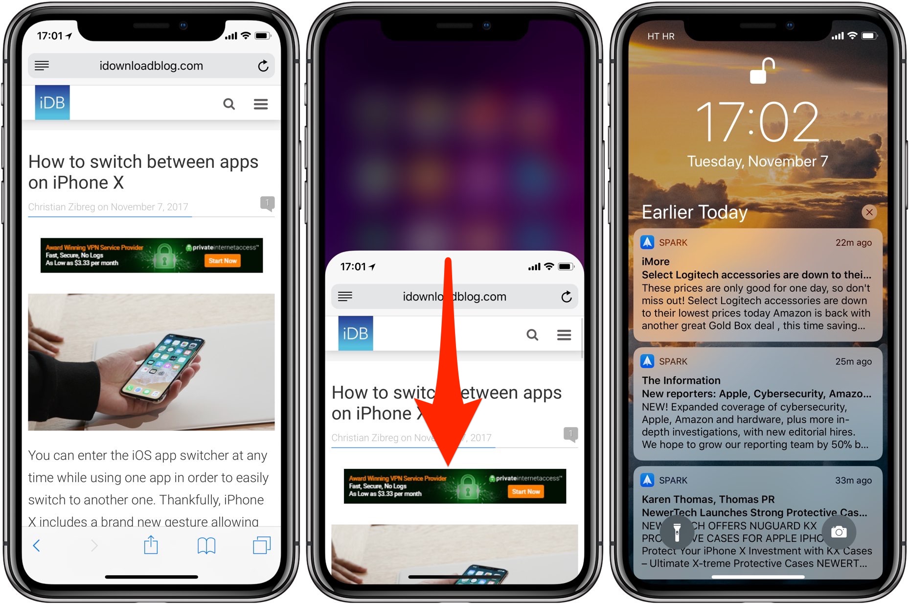 How to use reachability on iPhone with Face ID