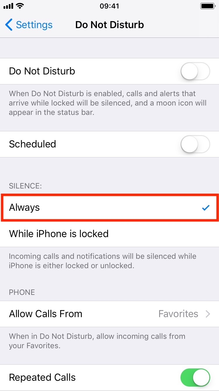 Hide notifications on iPhone and iPad