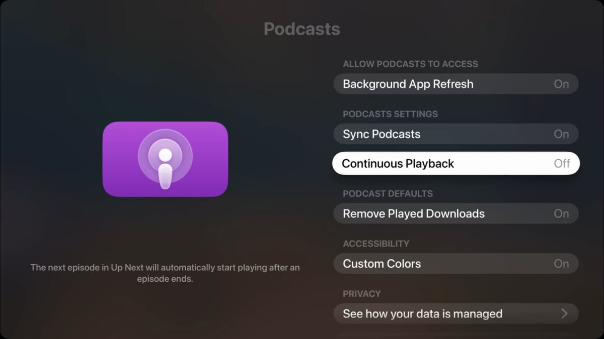 How to stop Apple Podcasts from auto-playing the next episode