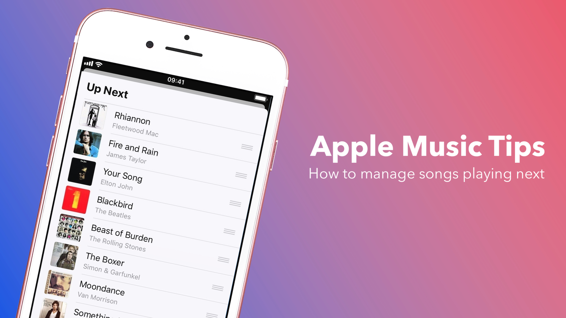 Manage songs playing next in Apple Music