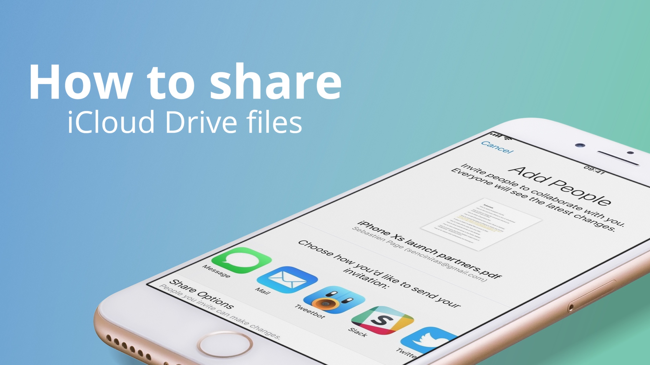 How to share icloud drive files